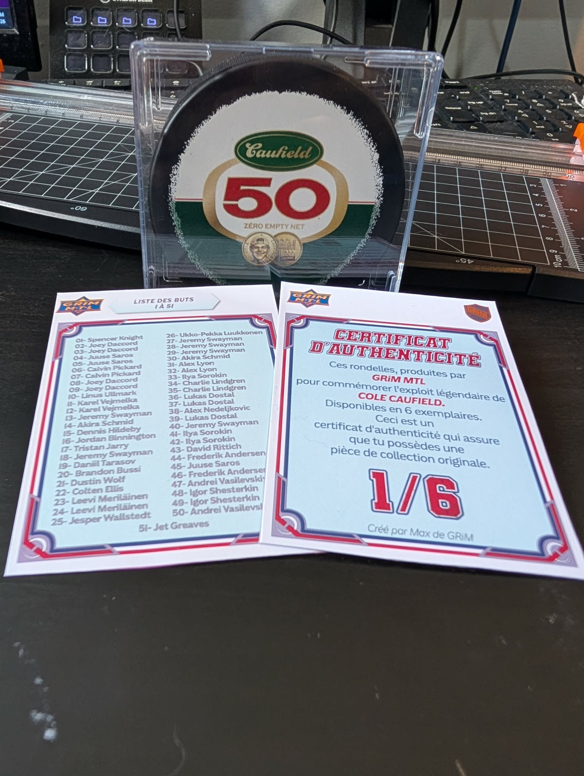 Rondelle commémorative Caufield 50